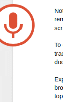 voice typing when active in google docs