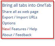 onetab options for tabs