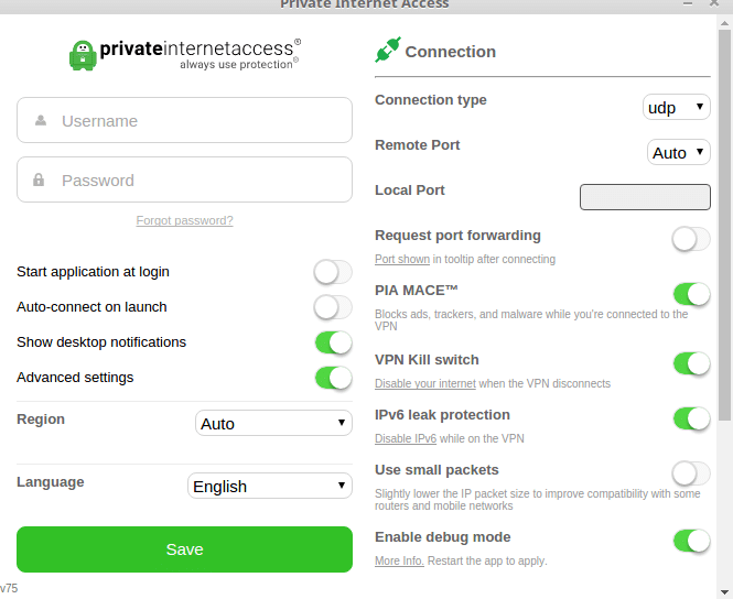 using PIA VPN in Linux