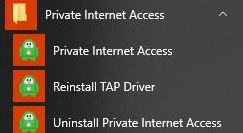 PIA VPN Windows program