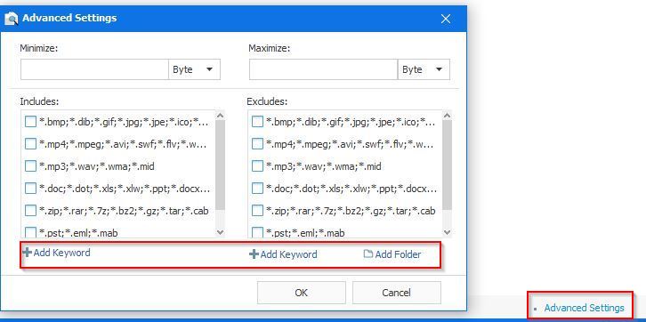 setting search filters