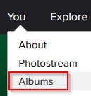 Albums list in Flickr