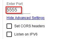 changing the default port number in Web Server for Chrome extension