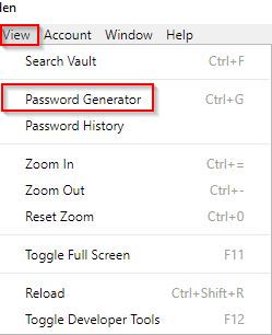 using the password generator in Bitwarden 