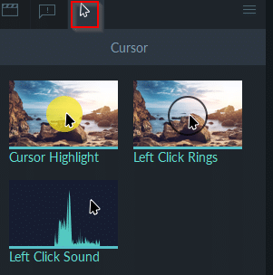 adding cursor effects using filmora scrn video editor