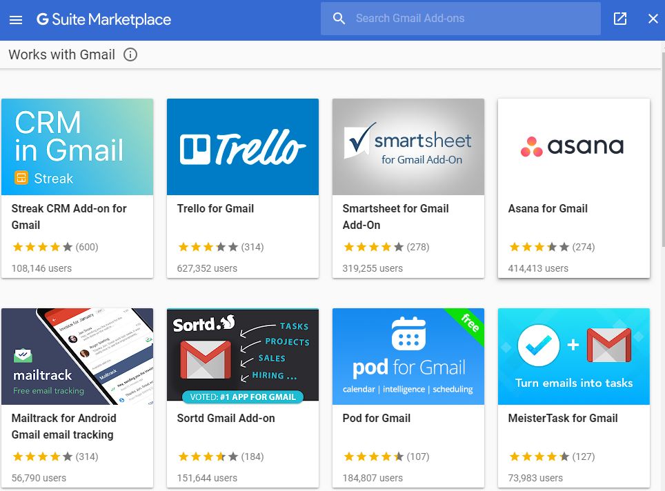 adding other Gmail add-ons from G Suite Marketplace