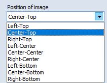 selecting image positioning in output PDF file