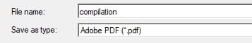 choosing output path for PDF file