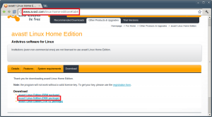 Avast Linux Home Edition - Download Page