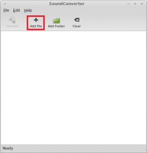 Add files in Sound Converter