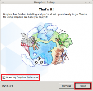 Dropbox Setup running in Linux Mint / Ubuntu