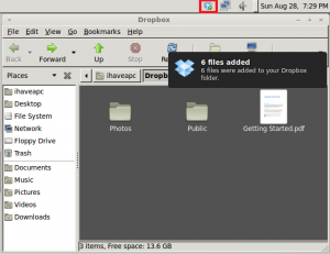 Dropbox running in Linux Mint / Ubuntu