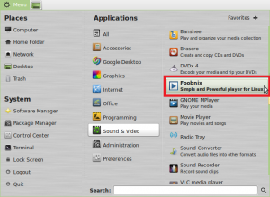 launching foobnix in linux mint / ubuntu