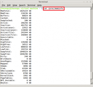 cat /proc/meminfo