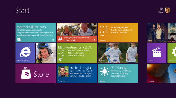 Windows 8 Metro Start screen