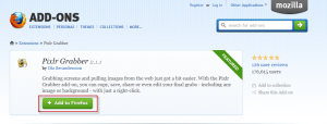 Pixlr Grabber Firefox add-on