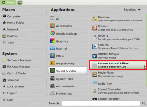 Using Kwave Sound Editor In Linux Mint / Ubuntu