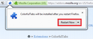 ColorfulTabs Firefox add-on installation