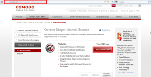 Comodo Dragon Internet Browser Home Page