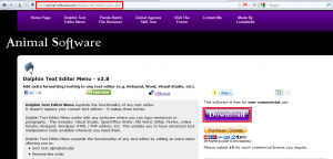 Dolphin Text Editor Menu download page