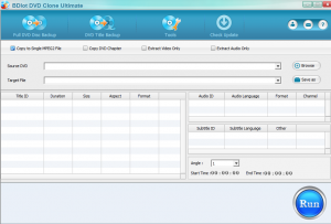 DVD Title backup options in BDlot DVD Clone Ultimate