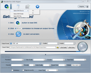 Main interface for WonderFox DVD Ripper