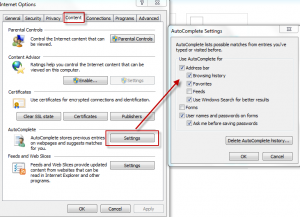 AutoComplete settings in IE9