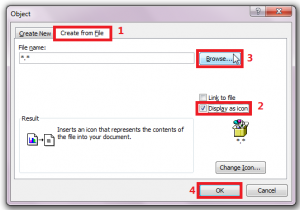 How To Insert A File Inside A Word 2007 / Word 2010 Document