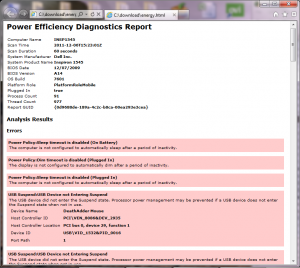 Power Efficiency Diagnostics Report