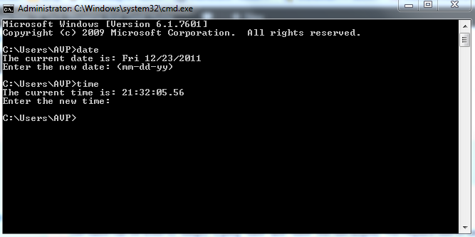 Date and time from Windows command prompt with prompt