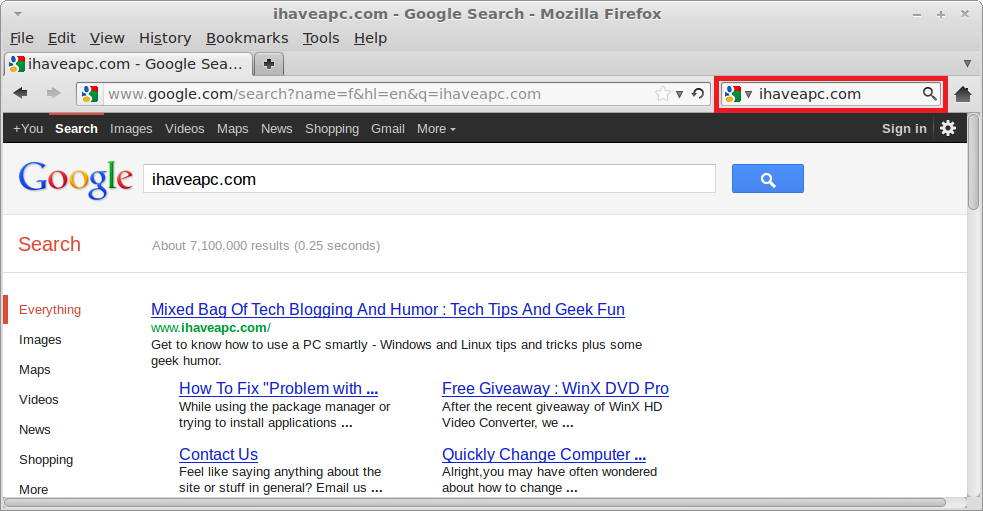 How To Enable Google Search For Firefox In Linux Mint 12