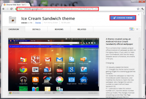 Ice Cream Sandwich Theme For Google Chrome Browser