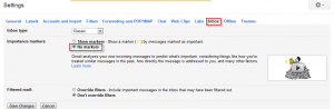 Turn off importance markers in Gmail