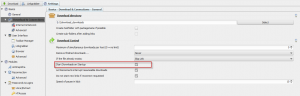 JDownloader option of automatically starting downloads on launch
