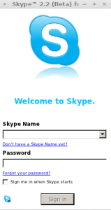 Skype main window