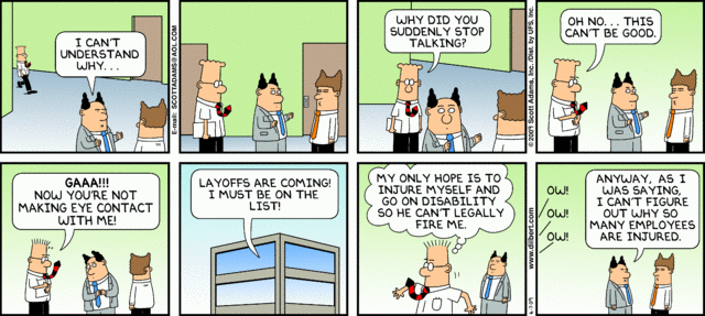 Avoiding layoffs : funny