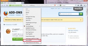 How To Save Web Pages As MHT Files Using Firefox