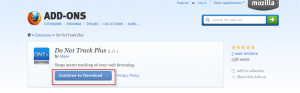 DNT+ add-on download page
