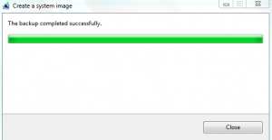 Finished Windows 7 image backup