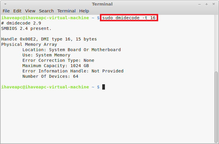 How To Quickly Find Out The Maximum Amount Of Supported Memory In Linux