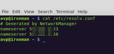 Listing DNS servers IP addresses from Linux command line