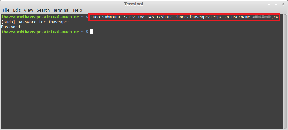 How To Quickly Mount Windows Share From Terminal In Linux Mint / Ubuntu