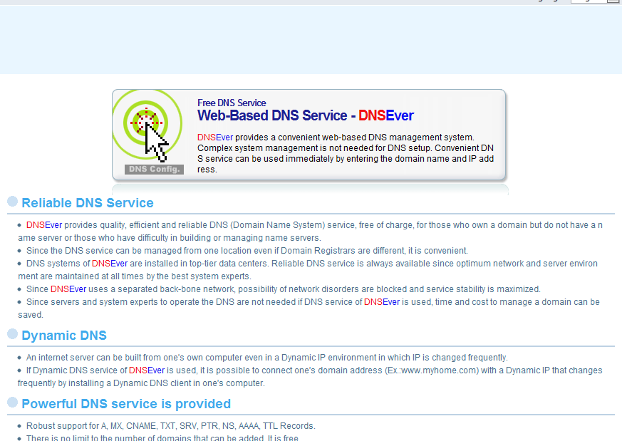 DNSEver home page