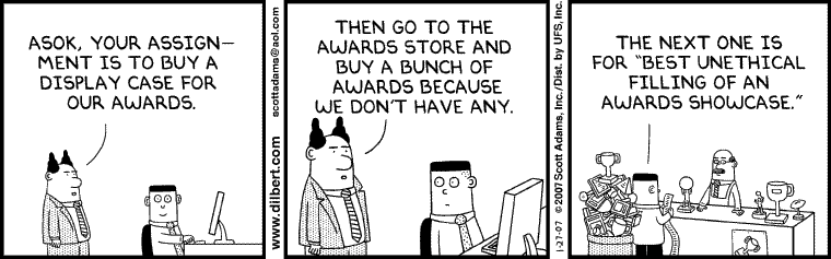 Dilbert company awards : funny