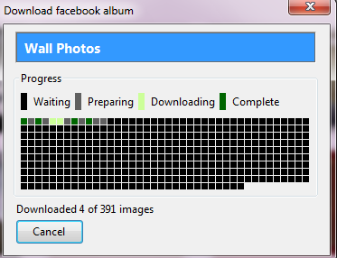 Album download in progress through Facepaste