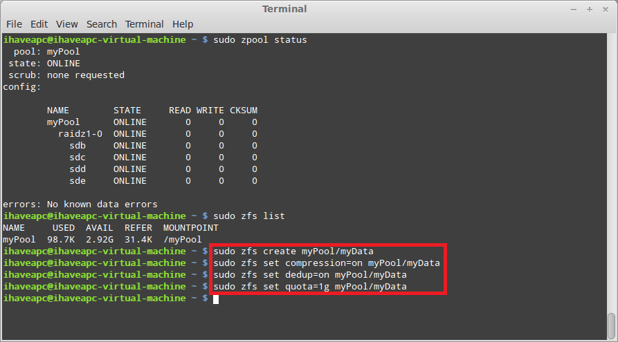 Installing And Using ZFS In Linux Mint / Ubuntu Ã¢â‚¬â€œ Part 5