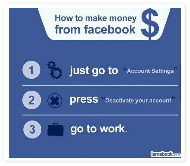 Make money from Facebook : funny