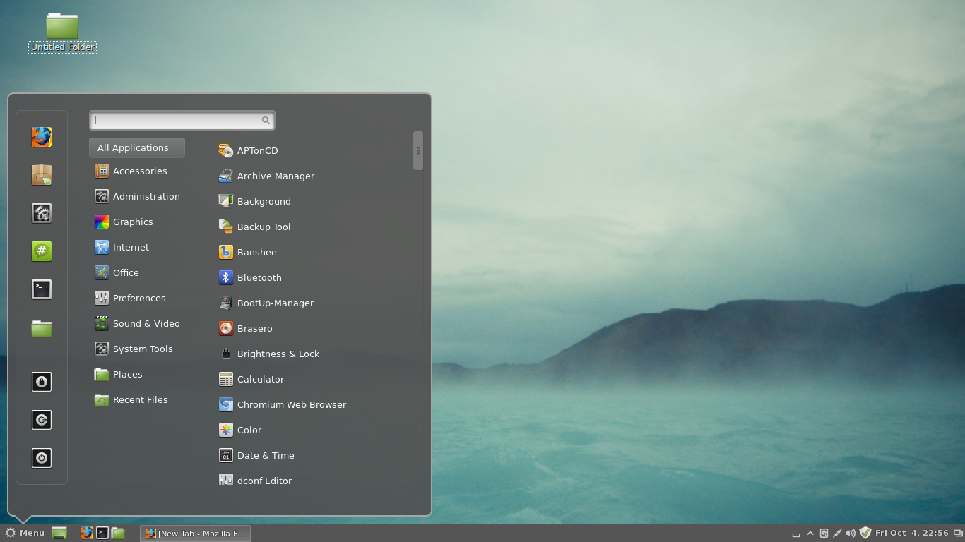 Cinnamon environment in Linux Mint 15