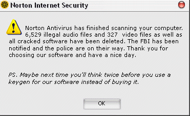 anti-virus scan results : funny