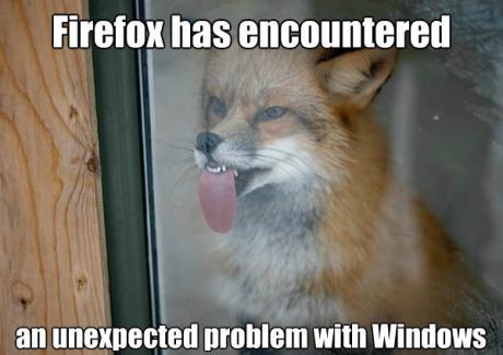 Windows and Firefox : funny